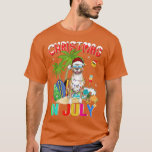 Funny Pitbull Hund in Weihnachtsmannmütze Sonnenbr T-Shirt<br><div class="desc">Funny Pitbull Hund in Weihnachtsmannmütze Weihnachten Weihnachten Im Juli .</div>