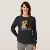 Funny Pitbull Hund Ruhige Grubengestänge T-Shirt (Vorne ganz)