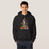 Funny Pitbull Hund Weihnachtsbaum Lichter Welpen H Hoodie (Vorne ganz)