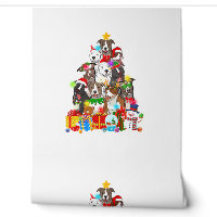 Funny Pitbull Hund Weihnachtsbaum Lichter Welpen H