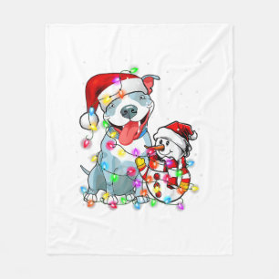 Funny Pitbull Hund Weihnachtsweihnachtsfest T-Shir Fleecedecke