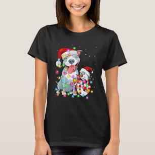Funny Pitbull Hund Weihnachtsweihnachtsfest T-Shir T-Shirt