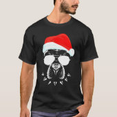 Funny Pitbull Hunde Brille mit Hutbart C T-Shirt (Vorderseite)