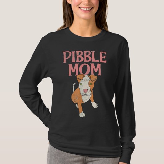 Funny Pitbull Mama Pibble Mama T-Shirt (Vorderseite)