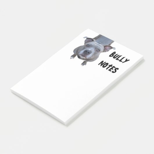 Funny Pitbull Post-it Klebezettel (angewinkelt)