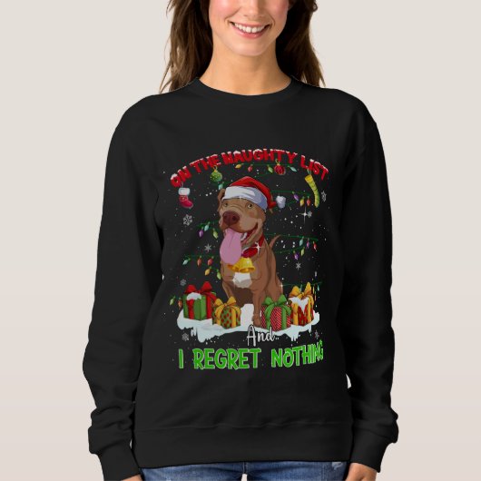 Funny Pitbull Weihnachten hässlich Sweater Hund Xm Sweatshirt (Vorderseite)