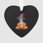 Funny Pitbull Witch Pumpkin Dog Halloween Mens Wom Ornament (Vorderseite)