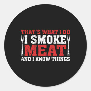Funny Pitmaster - I Smoke Meat Grillen Smoker Gril Runder Aufkleber
