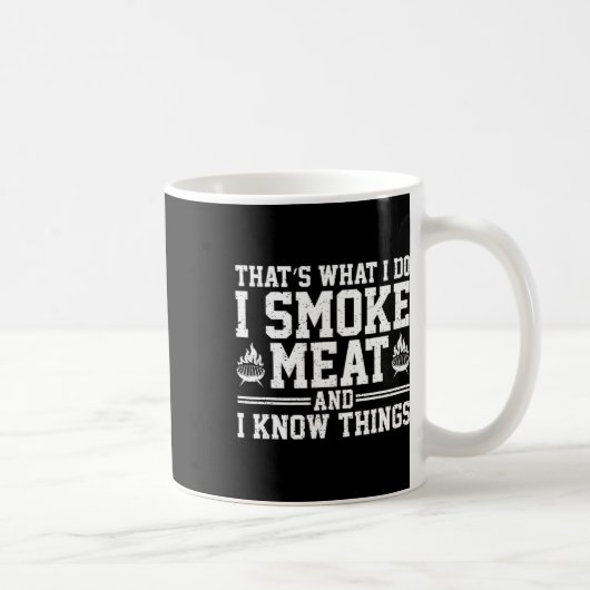 Funny Pitmaster I Smoke Meat Grillen Smoker Grill Kaffeetasse (Rechts)
