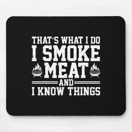 Funny Pitmaster I Smoke Meat Grillen Smoker Grill  Mousepad (Vorne)