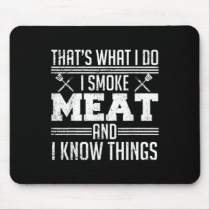 Funny Pitmaster I Smoke Meat Grillen Smoker Grill Mousepad