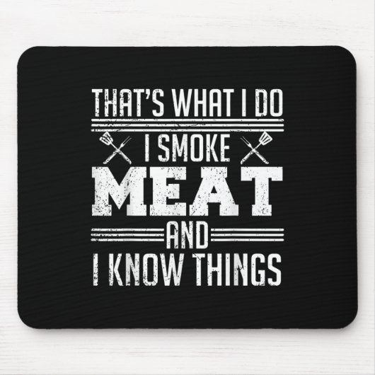 Funny Pitmaster I Smoke Meat Grillen Smoker Grill Mousepad (Vorne)
