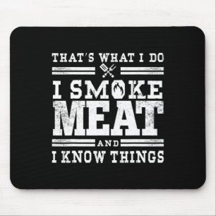 Funny Pitmaster I Smoke Meat Grillen Smoker Grill Mousepad