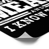 Funny Pitmaster I Smoke Meat Grillen Smoker Grill  Poster (Ecke)