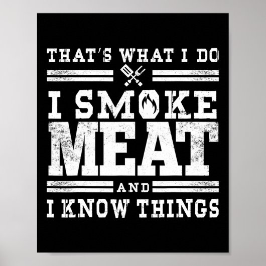 Funny Pitmaster I Smoke Meat Grillen Smoker Grill  Poster (Vorne)