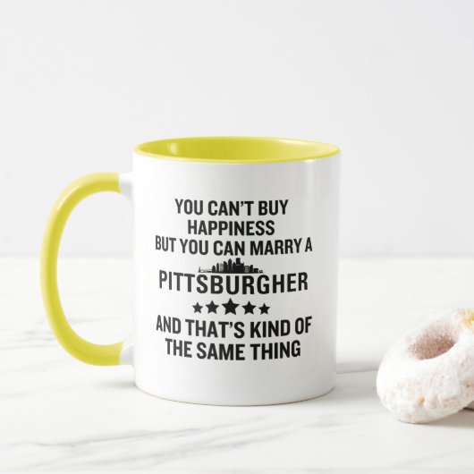 Funny Pittsburgher Tasse (Mit Donut)