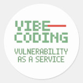 funny pixel-art Cybersecurity network Runder Aufkleber (Vorderseite)