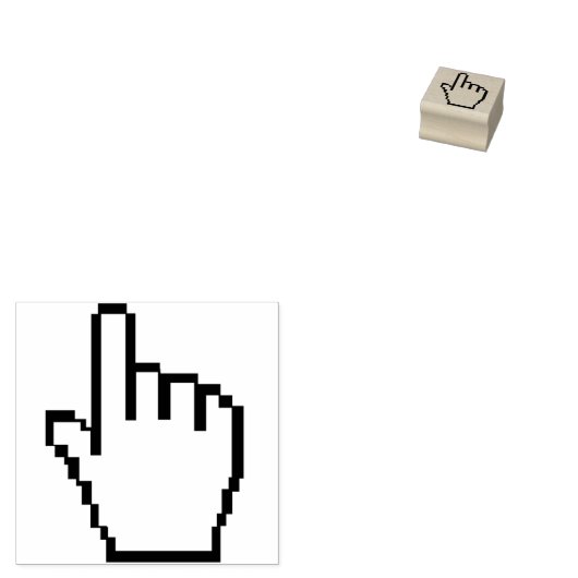 Funny Pixel Art Hand Geeky Scrapbooking Journaling Gummistempel (Stempel)