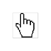 Funny Pixel Art Hand Geeky Scrapbooking Journaling Gummistempel (Prägung)