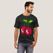 Funny Pixel Cherry 80s Gamer Tee (Vorne ganz)