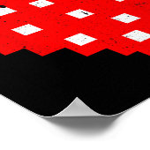 Funny Pixel Strawberry 80er Video Game Costume Poster (Ecke)
