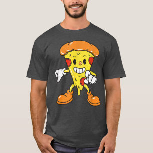 Funny Pizza Ähnliches Cartoon Character Niedlich F T-Shirt