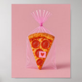 Funny Pizza Art Print, Kitchenästhetische Wand Poster (Vorne)