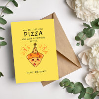 Funny Pizza Birthday wünschte Card
