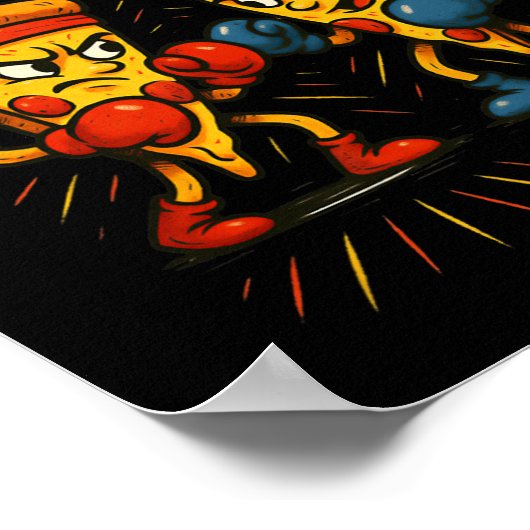 Funny Pizza Boxing Meme - You Wanna Pizza Me Poster (Ecke)
