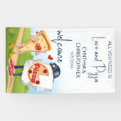 Funny Pizza Brautparty Banner (Horizontal)