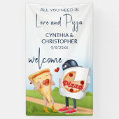 Funny Pizza Brautparty Banner (Vertikal)