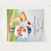 Funny Pizza Brautparty Hintergrund Wandteppich (Vorderseite (Horizontal))