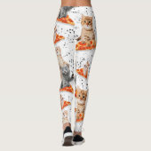 Funny Pizza Cats - Niedlich Pizza Hamster Leggings (Rückseite)