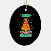 Funny Pizza Christmas Keramik Ornament (Rechts)