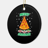 Funny Pizza Christmas Keramik Ornament (Links)