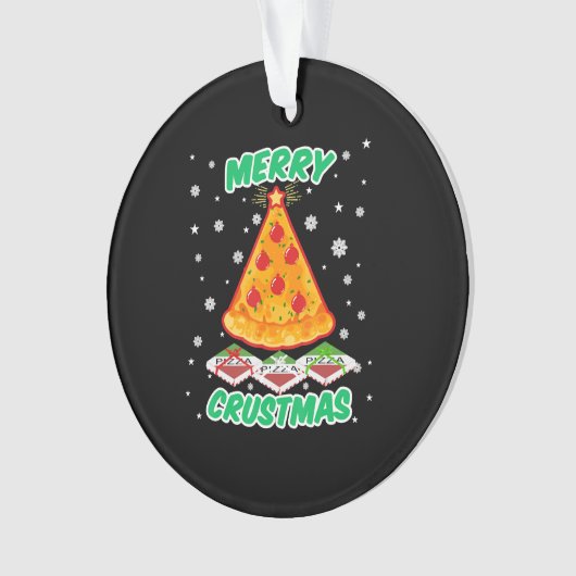 Funny Pizza Christmas Ornament (Vorderseite)