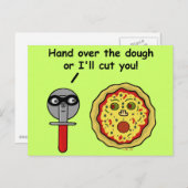 Funny Pizza Cutter Teigpuffer Postkarte (Vorne/Hinten)