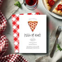 Funny Pizza Engagement Party Einladungen