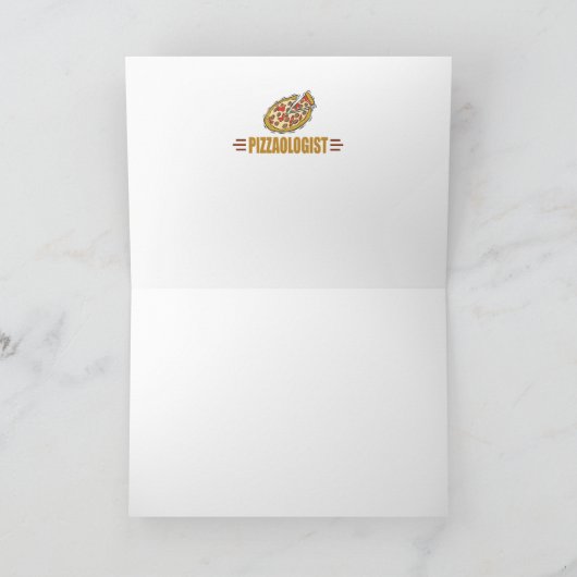 Funny Pizza Feiertagskarte (Innenseite)