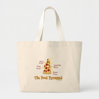 Funny Pizza Food Pyramide Jumbo Stoffbeutel
