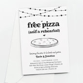 Funny Pizza Hochzeitsessen Probe Einladung