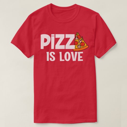 Funny Pizza ist Liebe Slice of Heaven 853 T-Shirt (Design vorne)