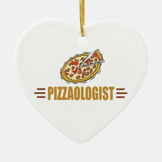 Funny Pizza Keramik Ornament (Vorne)