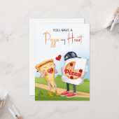 Funny Pizza Liebe Card Karte (Vorderseite/Rückseite Beispiel)