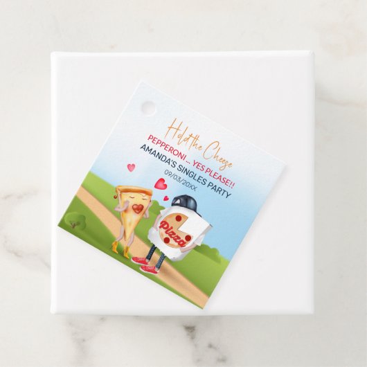 Funny Pizza Liebe Geschenkanhänger (Beispiel)