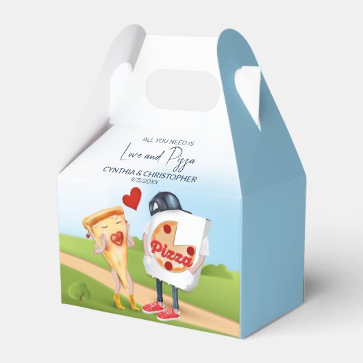 Funny Pizza Liebe Geschenkschachtel (Rückseite)