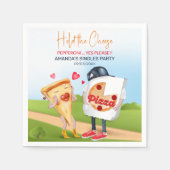 Funny Pizza Liebe Serviette (Vorderseite)