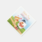 Funny Pizza Liebe Serviette (Ecke)