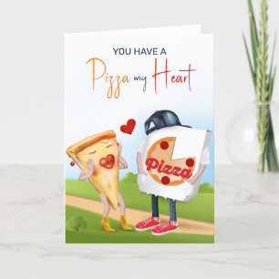 Funny Pizza Liebe Valentine's Day Card Feiertagskarte