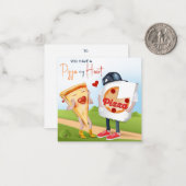 Funny Pizza Liebe Valentine's Day Card Mitteilungskarte (Vorderseite/Rückseite Beispiel)